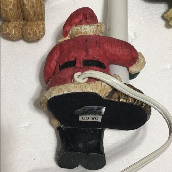 Set of three vintage, holiday, welcome, lambs snowman, angel and Santa Claus - Picture 4 of 16